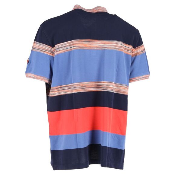 Missoni Striped Short Sleeve Polo Shirt in Multicolor Cotton
